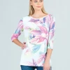 Tops Clara Sun Woo Watercolor Floral Mesh Tunic
