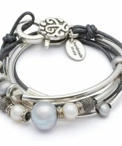 Lizzy James Lizzy James Wrap Bracelets Princess Metallic Gunmetal Medium