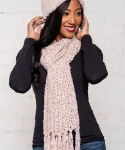 Paparazzi Scarf & Beanie Set - Blush