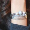 Lizzy James Lizzy James Wrap Bracelets Princess Metallic Gunmetal Medium
