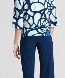 Clara Sun Woo Navy Side Slit Pant