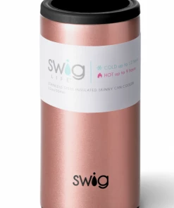 Swig 12 Oz Skinny Can Cooler - Rose Gold