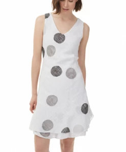 Charlie B Grey Dot Cotton Gauze Dress