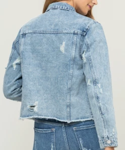 Vervet Acid Wash Crop Denim Jacket Outerwear 6 Vervet Acid Wash Crop Denim Jacket Outerwear