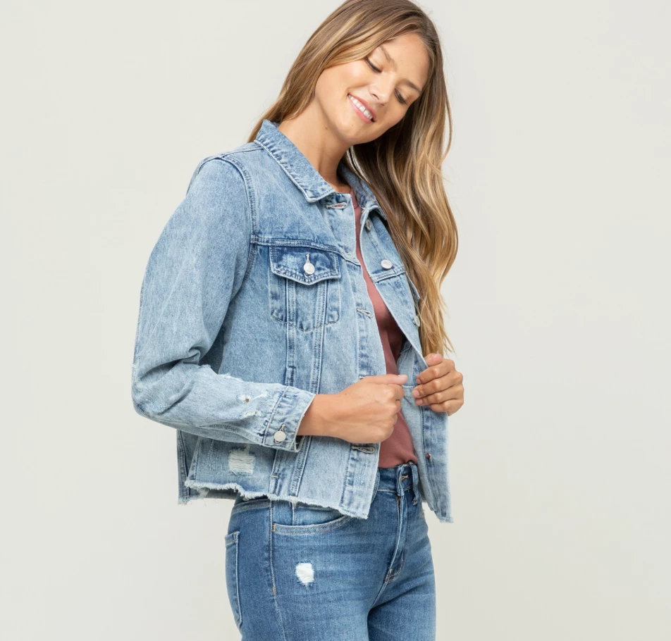 Vervet Acid Wash Crop Denim Jacket Outerwear 3 Vervet Acid Wash Crop Denim Jacket Outerwear
