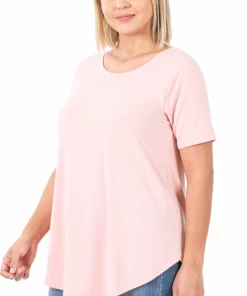 Zenana Curvy Everyday Tee - Dusty Pink
