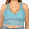 Zenana Curvy Cassie Bralette - Dusty Teal 1 Zenana Curvy Cassie Bralette - Dusty Teal