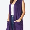 Emma's Closet Cardigans/Sweaters Emma's Duster - Purple
