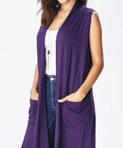 Emma's Closet Cardigans/Sweaters Emma's Duster - Purple