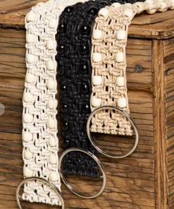 Pol Twisted Beads Belt - Black