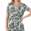 Zenana Tops All The Fun Camo - Green