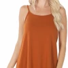 Zenana Reversible Tank - Almond