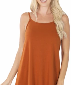 Zenana Reversible Tank - Almond