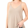 Zenana Reversible Tank - Ash Mocha Tops