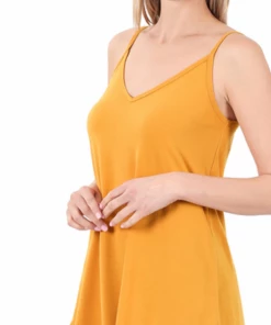 Zenana Reversible Tank - Golden Honey Tops