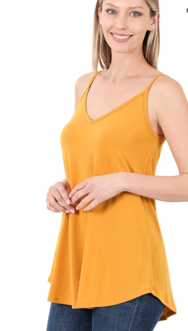 Zenana Reversible Tank - Golden Honey Tops 3 Zenana Reversible Tank - Golden Honey Tops