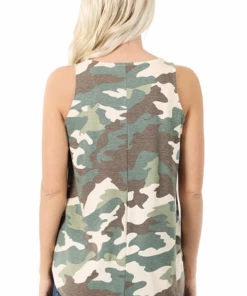 Zenana Camo Tank - Green
