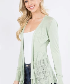 Dreamers Cardigans/Sweaters Look At Me Cardi - Lt. Green