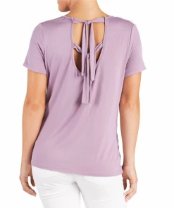 Coco & Carmen Tie Back Tee - Purple