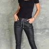 Venti6 Apparel Faux Leather Crinkle Jogger