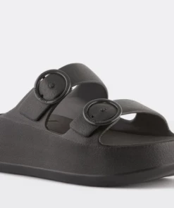 Lemon Jelly Gaia Platform Sandals - Black Shoes