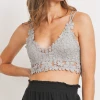 Fascination Flower Child Bralette - Light Grey