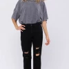 Apparel Judy Blue Sabrina Black Boyfriend Jeans
