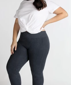 Curvy Nikibiki Vintage Ladder Jeggings - Vintage Denim