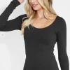 Nikibiki Scoop Neck Top - Black Tops