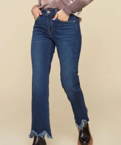 Bottoms Charlie B Fringe Hem Denim - Indigo