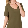 Zenana Daily Dose V - Dark Olive (S-3X) Basics