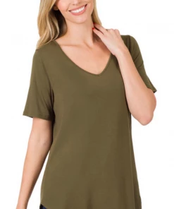 Zenana Daily Dose V - Dark Olive (S-3X) Basics