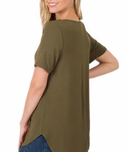 Zenana Daily Dose V - Dark Olive (S-3X) Basics