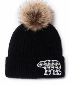 David & Young Mama Bear Beanie - Black/Houndstooth Accessories