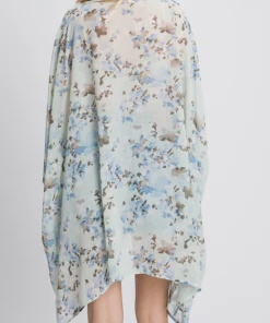 GeeGee Curvy Floral Kimono - Mint