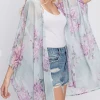 Gee Curvy Floral Kimono - Sage