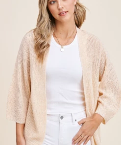 Staccato Apparel Living In Color Cardi - Oatmeal