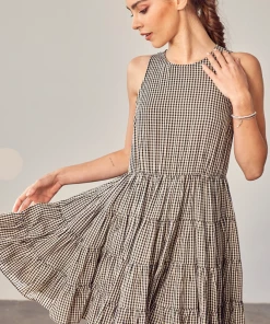 Mustard Seed Gingham Mini Dress