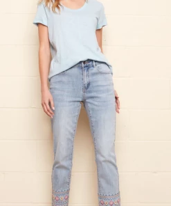 Apparel Charlie B Embroidery Cuff Pant