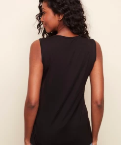 Charlie B Guipure Sleeveless Top - Black