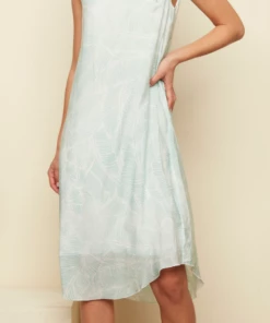 Apparel Charlie B Fit And Flare Dress - Mint Palm Leaf