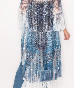 Origami Navy Lace Duster Apparel
