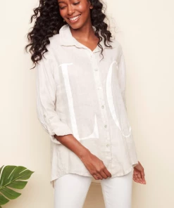Charlie B Button-Down LOVE Tunic Apparel