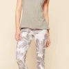 Apparel Charlie B Printed Twill Pant - Grey