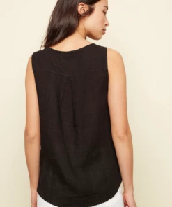Charlie B Apparel Charlie Sleeveless Blouse With Side Buttons - Black