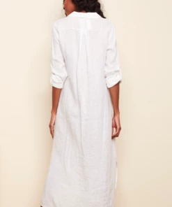 Charlie B Linen Tunic Dress Or Duster - White