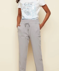 Charlie B Techno Pull-On Jogger - Grey Apparel