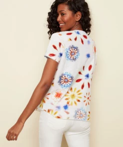 Charlie B Flower Printed Tee - Multicolor