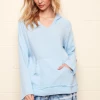 Apparel Charlie B Hooded Bubble Gauze Top - Cerulean