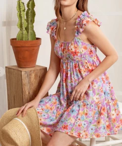 Blu Pepper With Love Mini Dress Apparel